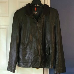 Mens faux leather jacket